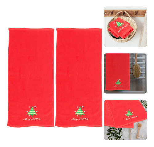 Toalla De Mano Navideña, Toalla Navideña Decorativa, 2 Unida