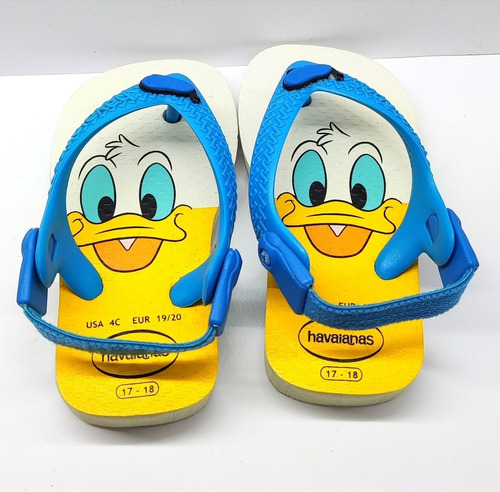 Sandalias Para Bebe Havaianas Importadas Pato Donald Nuevas 