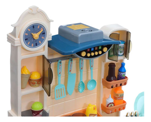 Cocina Cocinita Infantil Luz, Sonido Y Agua 54 Piezas