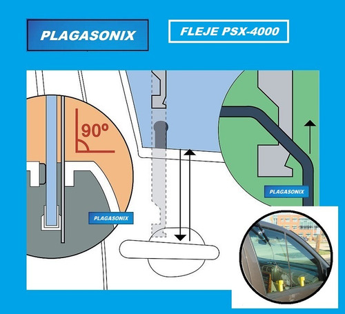 Imagen 4 de 10 de Fleje Para Apertura Automotor Auto Ganzua Cerrajero Psx-4000