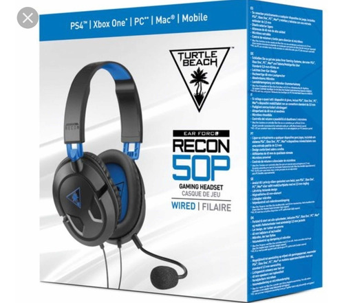 Auricular Gamer Turtle Beach Americano 50p Earforce Ps4 Xbox