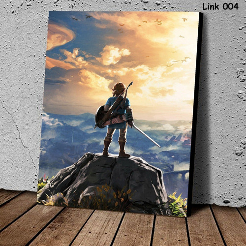 Cuadro Decorativo Zelda Link Canvas Artistico Diseños 35x55