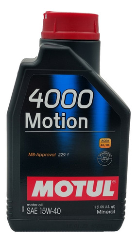 Aceite Motul 4000 15w-40 Mineral