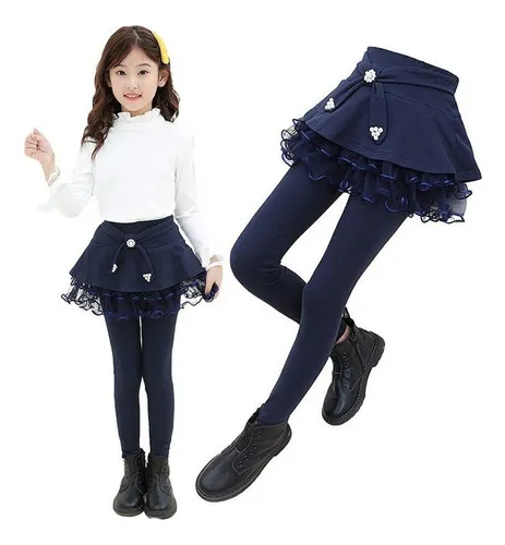 Leggins con falda incorporada para niñas new arrivals