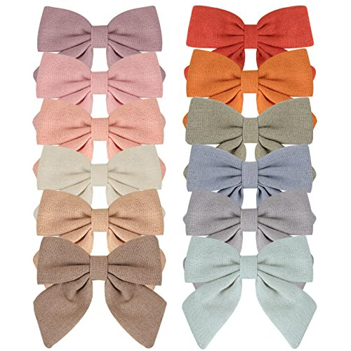 12 Pcs Lazos De Niña 4.5 Pulgadas Pinzas De Cocodril...