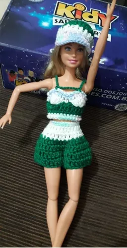 Roupa de Barbie 4 Pecas de Crochê, Brinquedo Barbie Nunca Usado 92916836