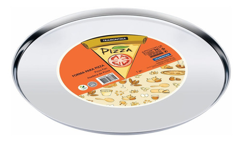 Pizzera Asadera Tramontina De Acero Inoxidable 35 Cm Color Plateado