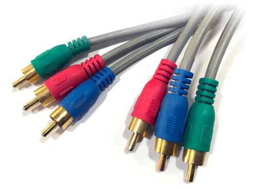 Cable 3 Rca Macho Macho Azul Verde Rojo 3 Metros