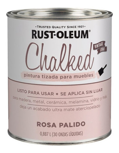 Chalked Pintura Tizada Brochable, Mate 887ml 