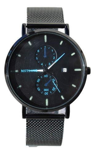 Reloj Pulsera De Hombre Moderno Con Malla De Acero Metal