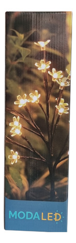 Árbol Flor Cerezo Estaca Luz Solar Exterior Jardín X 2uni Luz - Frio/blanco