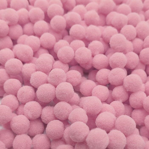 1000 Mini Pompom Bolinha 8mm Ro.141007 Cores Cor Rosa Bb 080