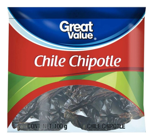 Chile Chipotle Seco Great Value 100 G