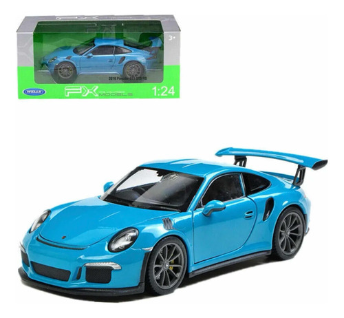 Carrito A Escala Marca Welly Porsche 911 Gt3 Rs Escala 1:24