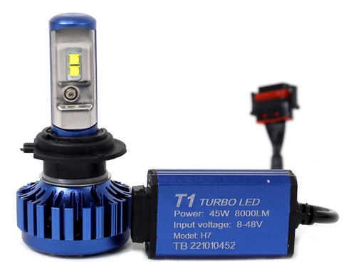 Par Bombillos Turbo Led H7 8.000 Lúmenes 