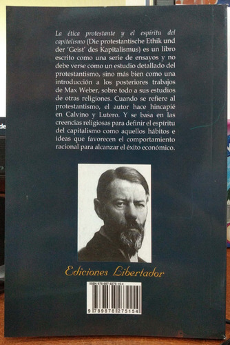La Etica Protestante Weber Libertador Nuevo ^