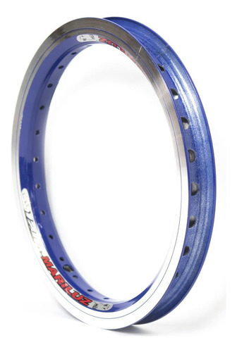 Rin Para Bicicleta R12 X28h Aluminio Azul Zla-022 Mariluz