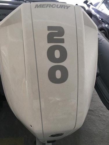 Imagem 3 de 9 de Motor Mercury 200hp Xl Branco 2021 Zero!