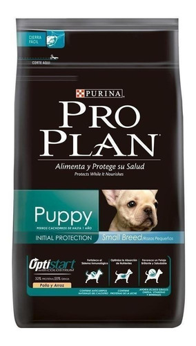 Imagen 1 de 1 de Alimento Pro Plan OptiStart Puppy para perro cachorro de raza pequeña sabor pollo/arroz en bolsa de 3.5kg
