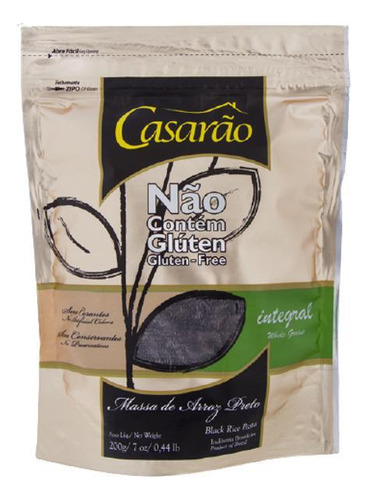 Kit 3x: Macarrão Fusilli Integral Sem Glúten Casarão 200g