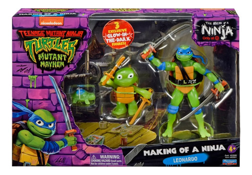 Figura Tortuga Ninja Leonardo Brilla En Oscuridad 83580 Febo