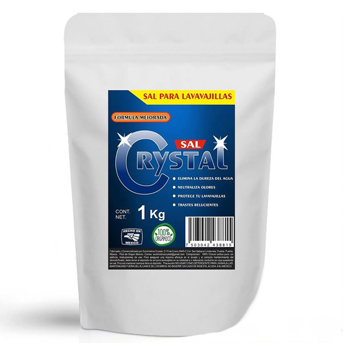 1 Kg Sal Para Lavavajillas Crystal A Granel, Tipo Teka,finis