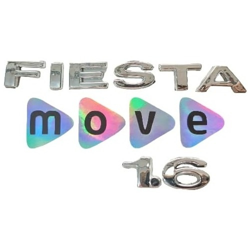 Kit Emblemas Letras Ford Fiesta 2011 2012 2013 2014 Move