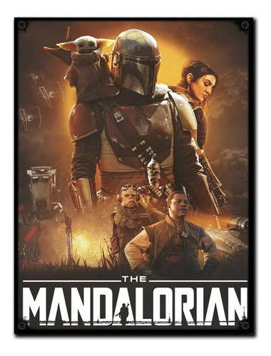 #315 - Cuadro Vintage 30 X 40 - The Mandalorian Star Wars