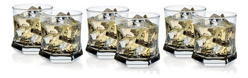 Display 6 Vasos Vivaldi W/b 250cc Cristar
