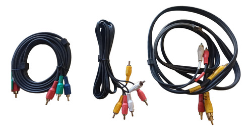 Pack De 12 Cables De Video Rca Funcionando - Garantia (Usado)