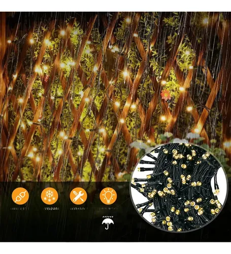 Luces De Navidad Solar Extension Luz Micro Led Navideñas