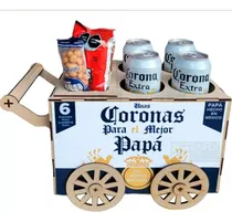 Comprar Carrito Botanero Día Del Padre 5 Piezas Llantas Giran Color Natural