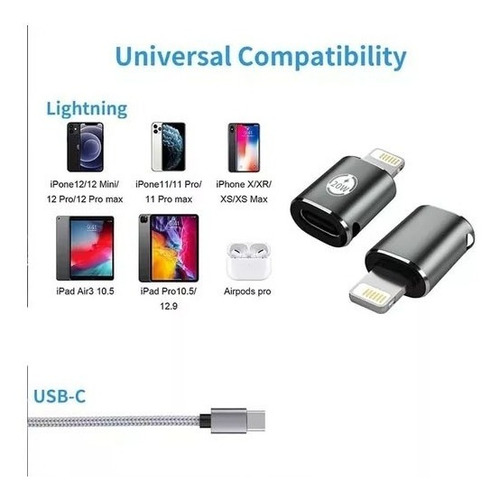 Adaptador Tipo C Para Lightning Compatible Con iPhone