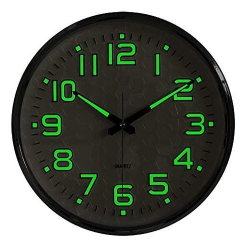 Reloj De Pared Con Luz Nocturna Plumeet - Reloj De 13 Pulgad