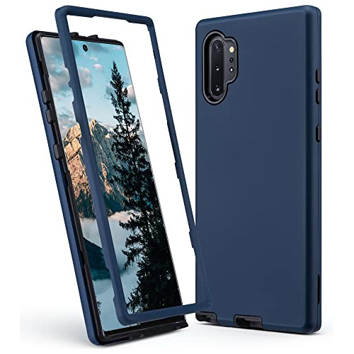 Funda Para Galaxy Note 10 Plus 5g 2019 Dark Azul Tpu Blan-02