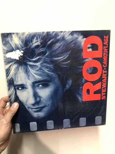 Rod Stewart Vinilo Lp Camouflage Made In Usa 80s