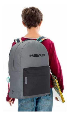 Mochila Universitaria Urbana Escolares Amplia Hombre Mujer Color Gris