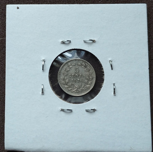 Imagen 5 de 5 de Excelente 5 Cent Reino Países Bajos 1876, Plata (en Caracas)