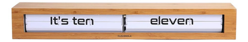 Cloudnola Texttime - Reloj De Madera Para Pared Y Mesa,