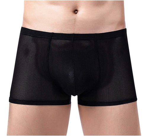 Pantalones Cortos Tipo Bóxer Suaves De Malla Transpirable Pa