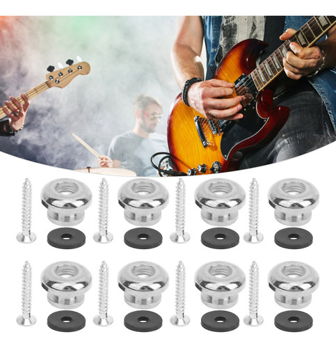 Navidad Juego De 5 Pines Con Cierre De Correa De Guitarra