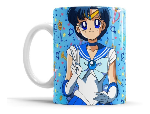 Taza Cerámica Sailor Mercury Ami Mercurio Animé