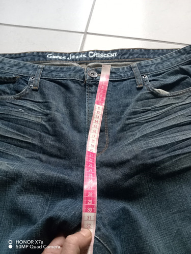Jeans Guesss 40x30 Azul Descosido D La Bastilla Muy Ligero (Usado)