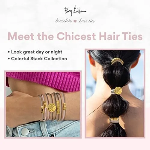 De Lilla Sunlight Stack, Corbatas Para El Pelo Y Pulseras -