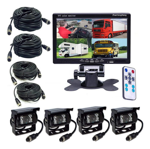Camara De Respaldo Hd 1080p, 7 Monitores, 4 X 4 Pines, Ahd,