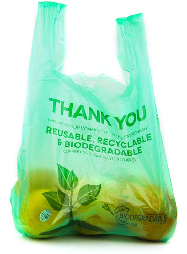  Paquete De 100  Bolsa De Plastico Biodegradable Reutilizab