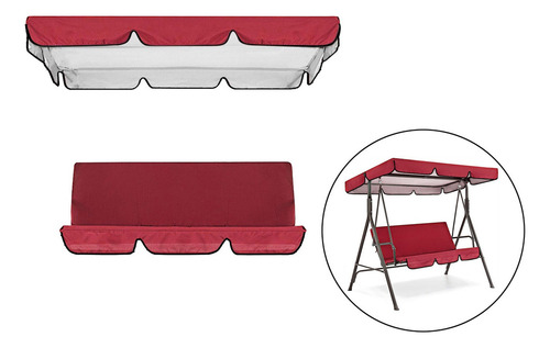 Juego De Fundas De Columpio De 3 Asientos, Cubierta De Toldo