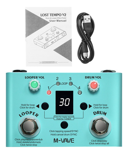 Looper Drum Looper De Effect Maker. Máquina De Doble Pedal