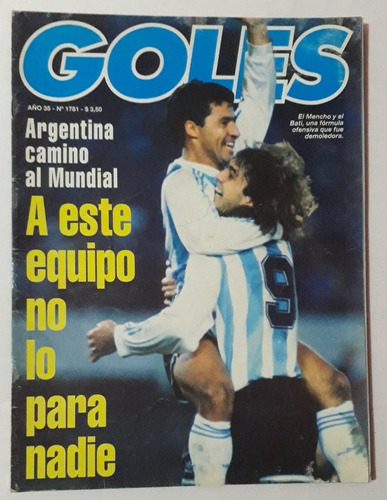 Revista Goles 1781 - Argentina Peru - Talleres Cba 1993 Fs