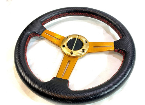 Volante Deportivo Tuning Racing Auto Dorado Vdy1-22